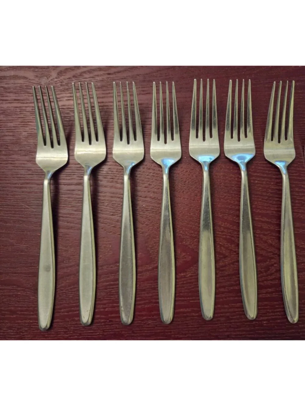 Easterling Rhineland Stainless Flatware Dinner Forks Set 7